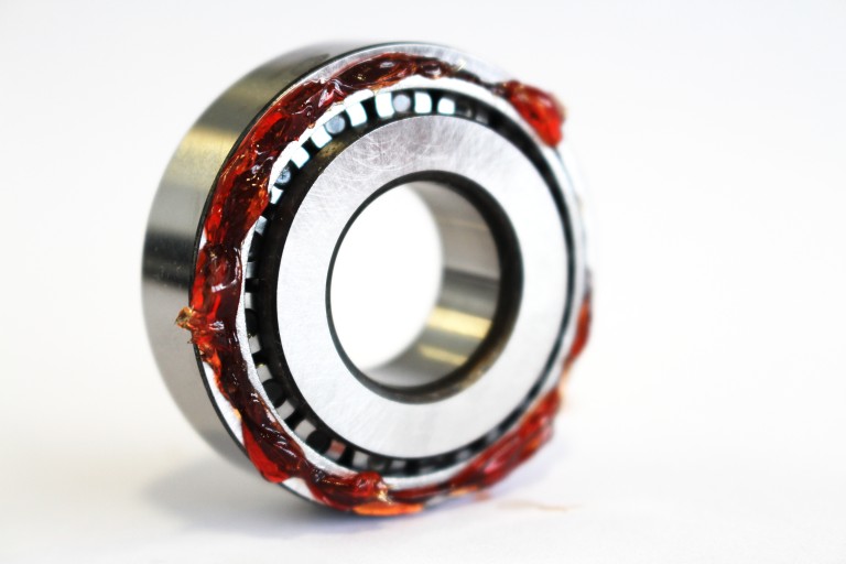 Inerte Fluorcarbonfette A rolling bearing lubricated with lithium soap
grease